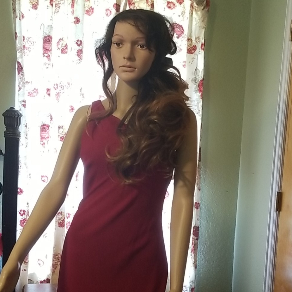Red evening dress